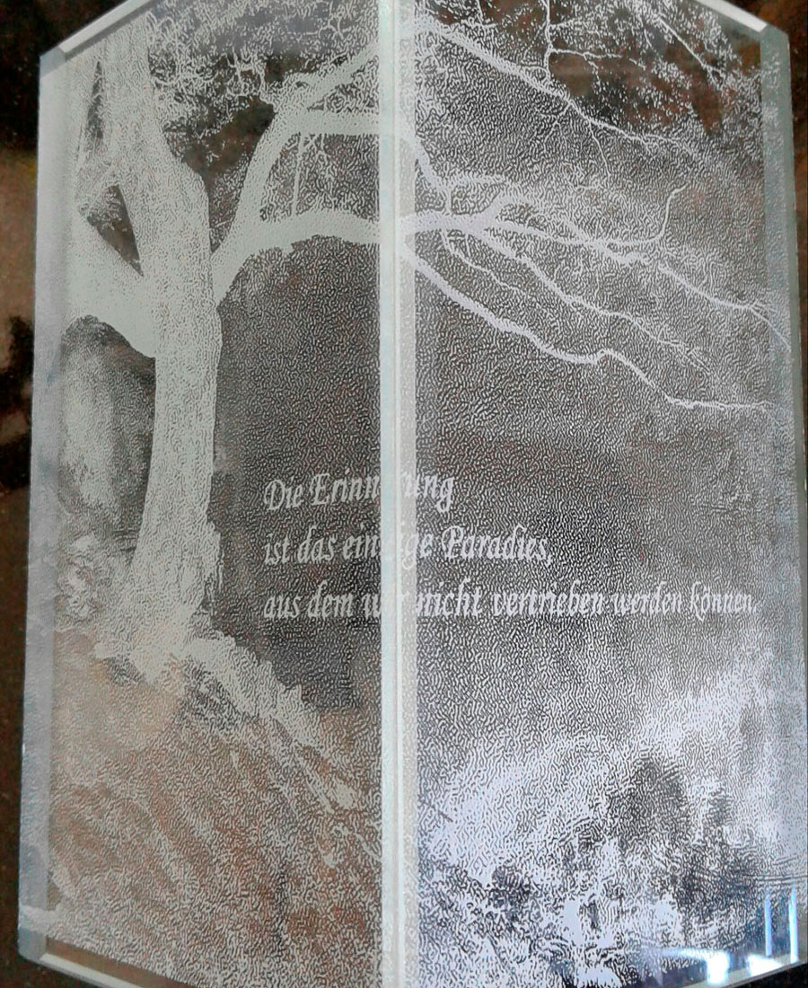 Sandcrafted – sandgestrahltes Glas