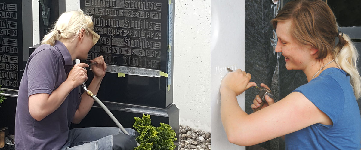Steinmetzin Anna Maria Wolf – Sandcrafted
